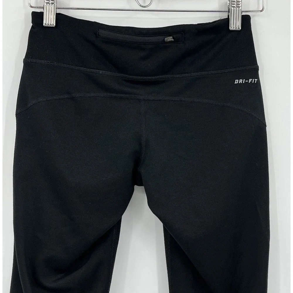 Nike Epic Run Tights Size XS Running Crop Capri Running Dri Fit Black